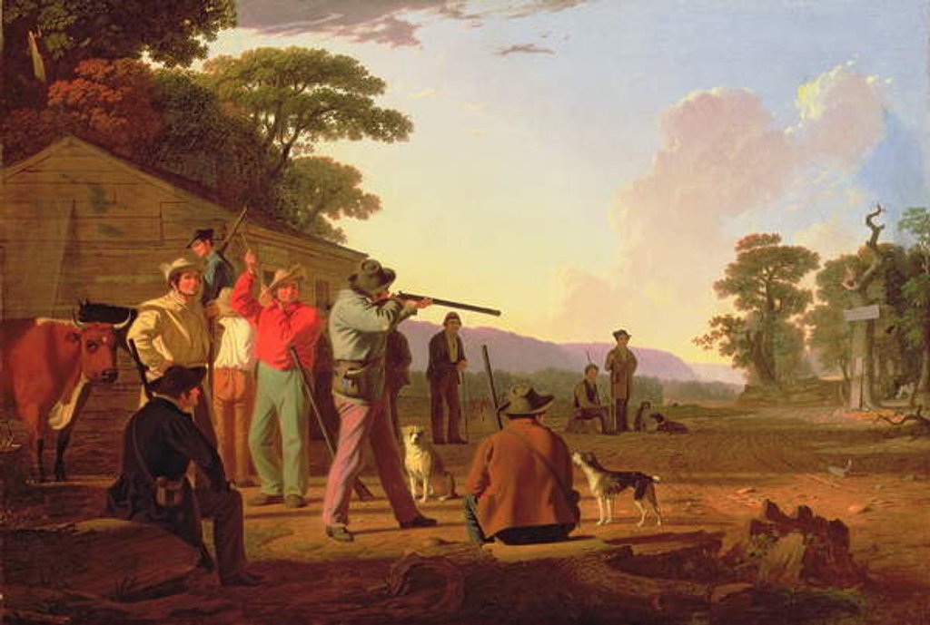 Detail of Shooting for the Beef, 1850 by George Caleb Bingham