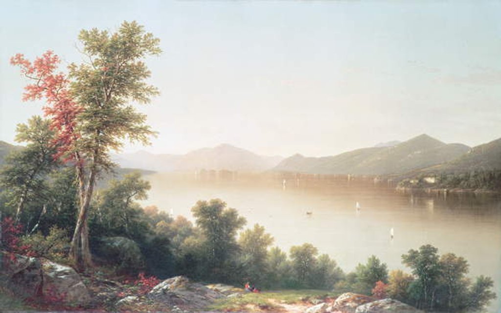 Detail of Lake George, 1857 by John William Casilear