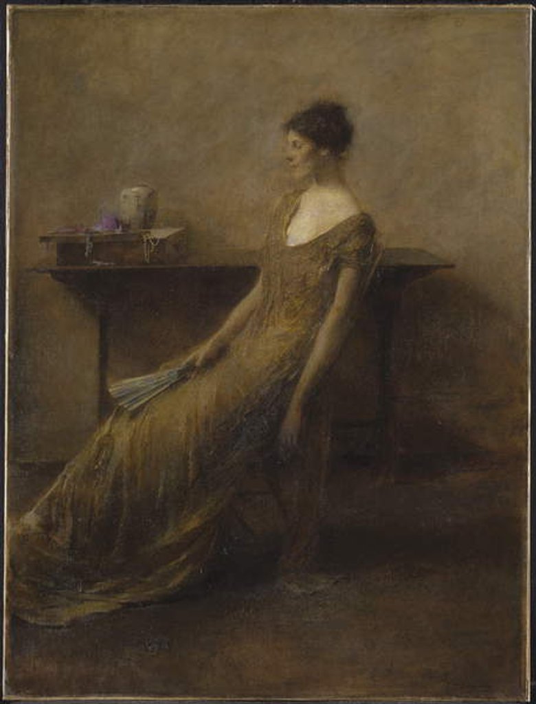 Detail of Lady in Gold, c.1912 by Thomas Wilmer Dewing