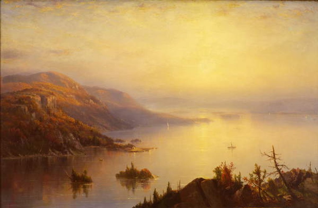 Detail of Lake George, c.1868 by Regis Francis Gignoux