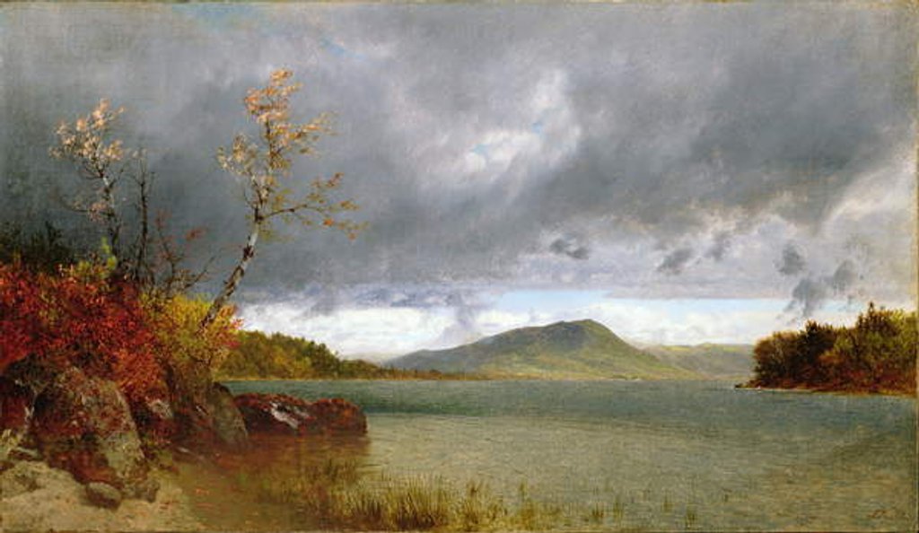Detail of Lake George, 1870 by John Frederick Kensett