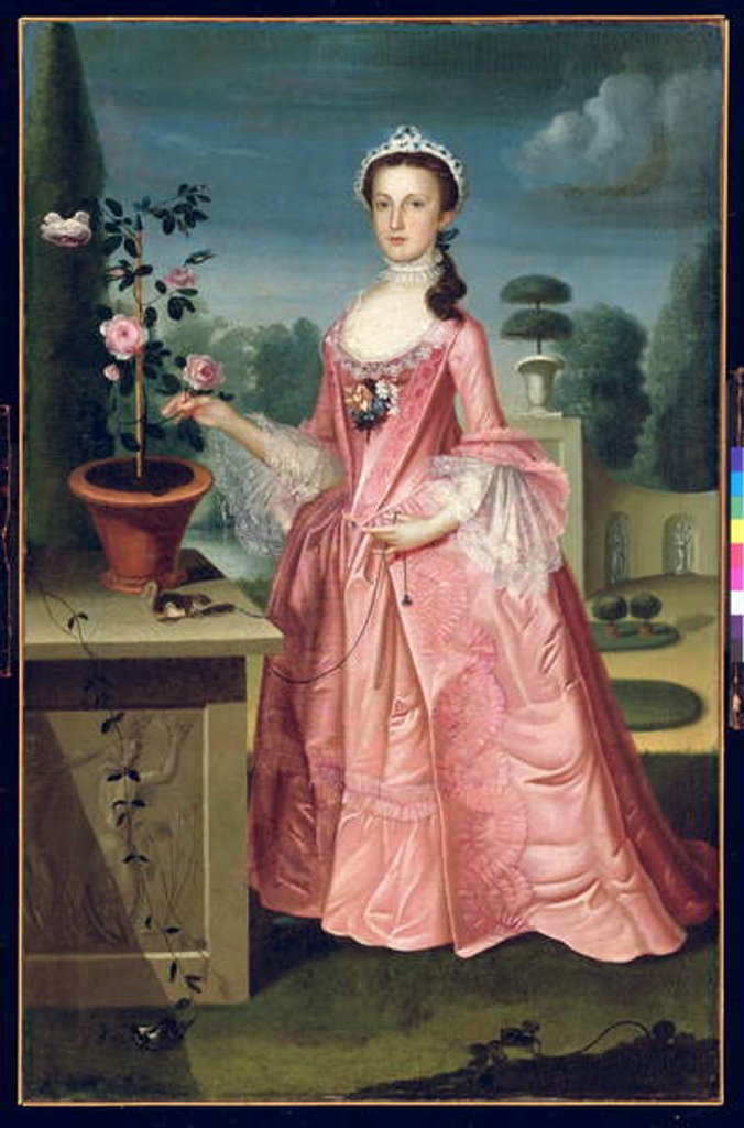 Detail of Portrait of Deborah Hall, 1766 by William Williams