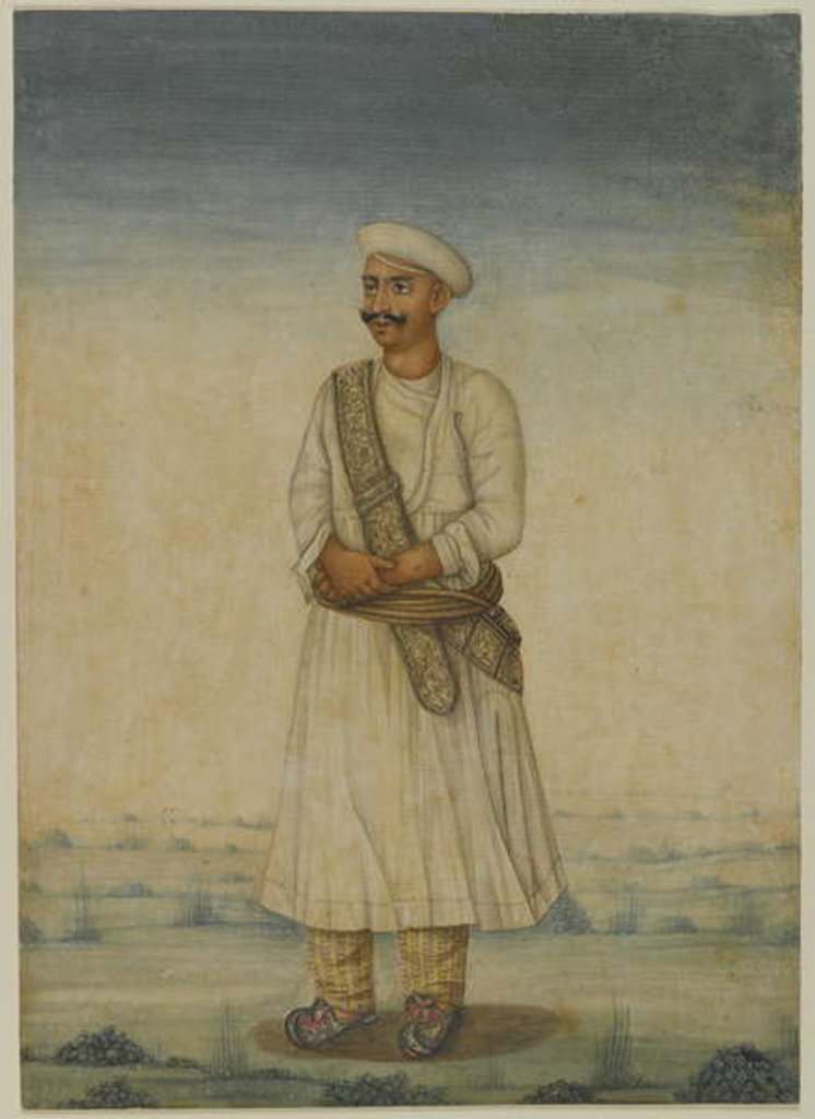 Detail of Portrait of a man by Indian School