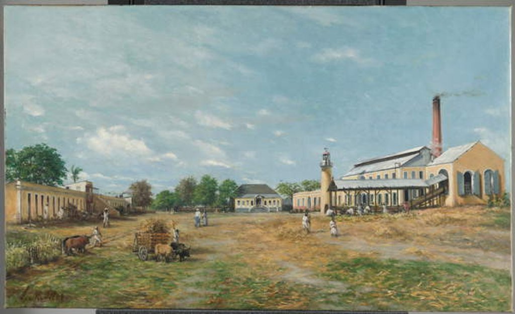 Detail of Hacienda La Fortuna, 1885 by Francisco Oller
