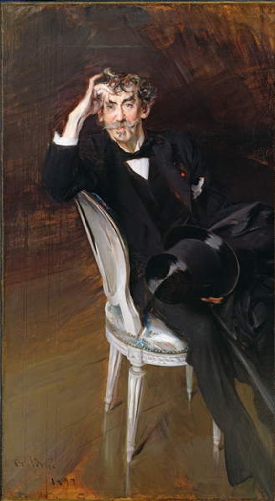 Detail of Portrait of James Abbott McNeil Whistler 1897 by Giovanni Boldini