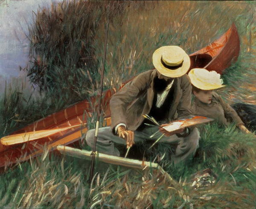 Detail of Paul Helleu Sketching his Wife, 1889 by John Singer Sargent