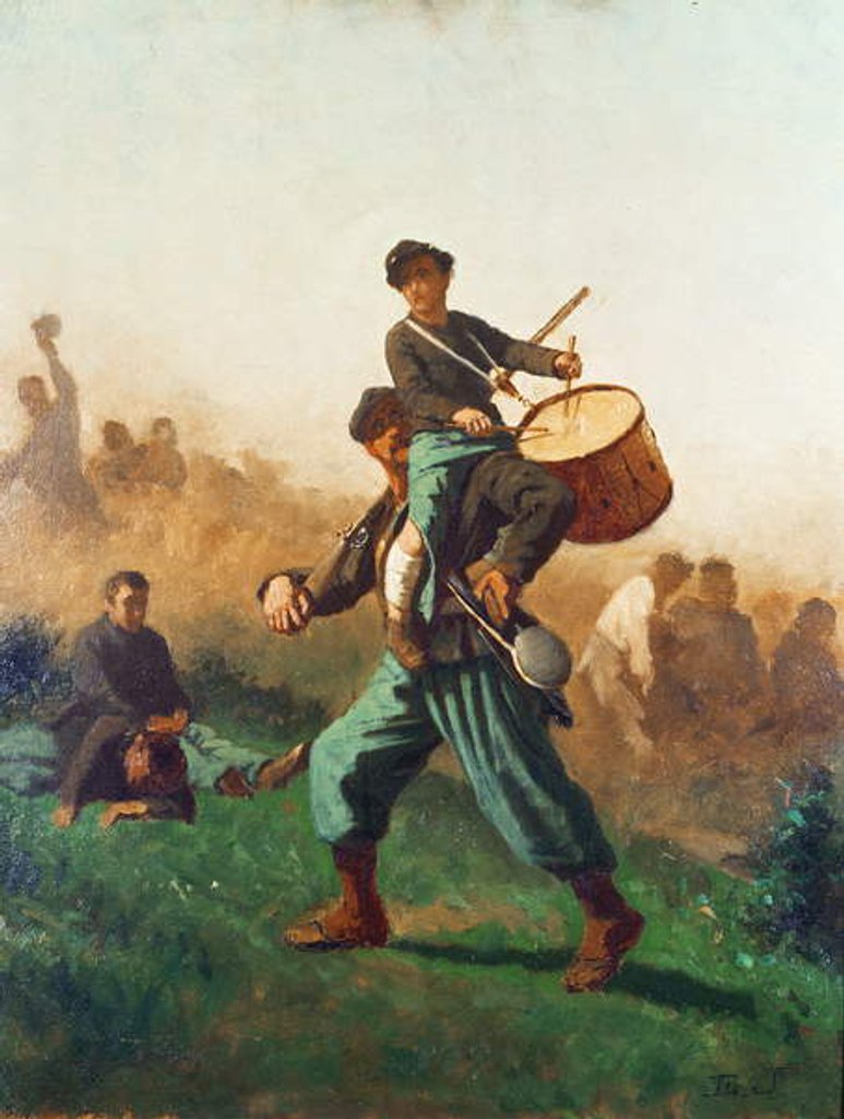 Detail of A Study for The Wounded Drummer Boy by Eastman Johnson