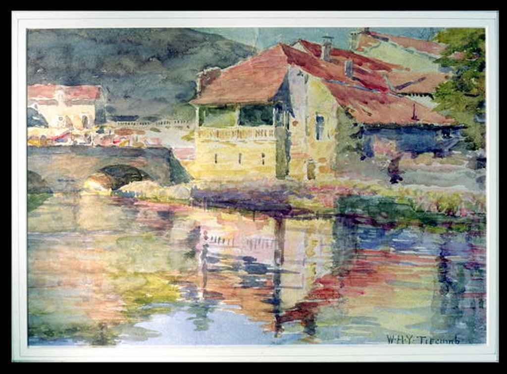 Detail of Continental Township on a River by William Holt Yates Titcomb