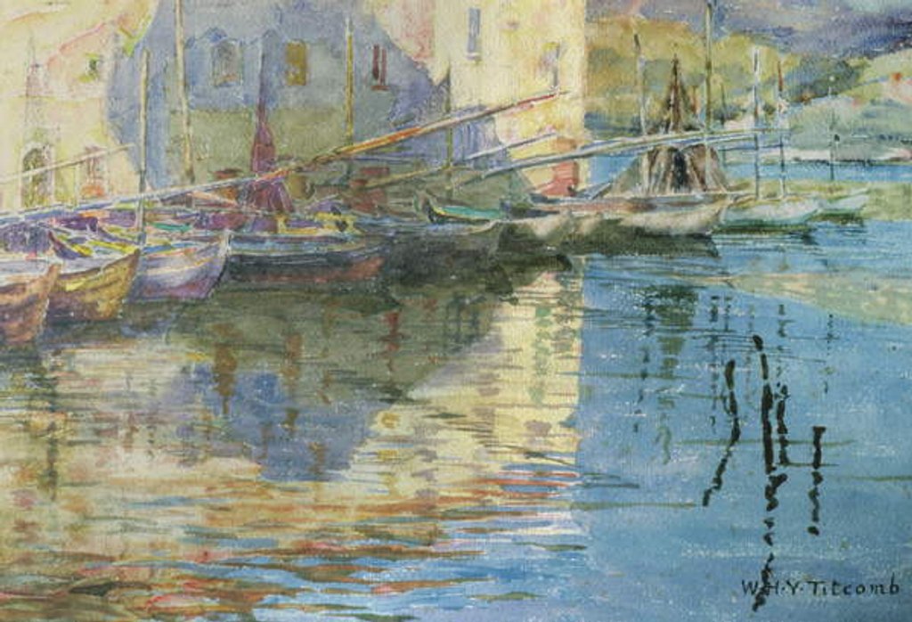 Detail of Boats in Venice by William Holt Yates Titcomb
