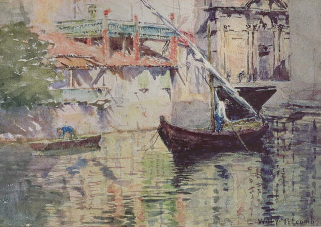 Detail of A Side Canal, Venice by William Holt Yates Titcomb