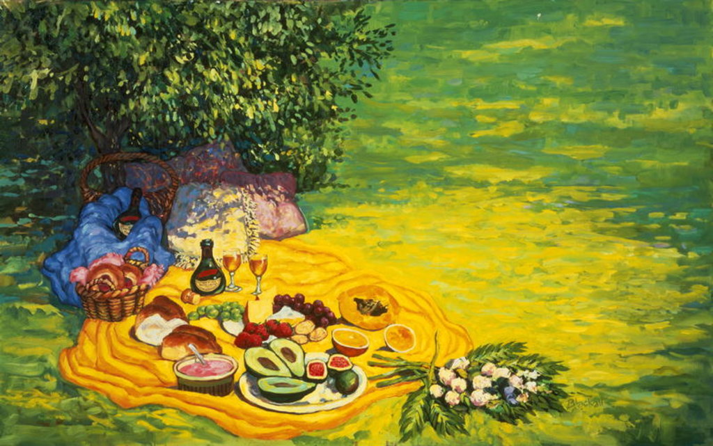 Detail of Golden Picnic, 1986 by Ted Blackall