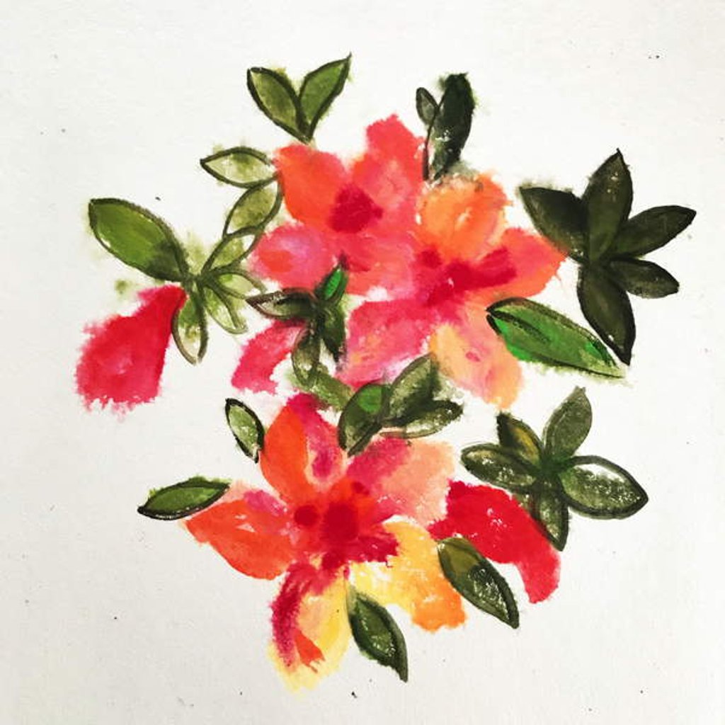 Detail of Pastel posy, 2019 by Sarah Thompson-Engels