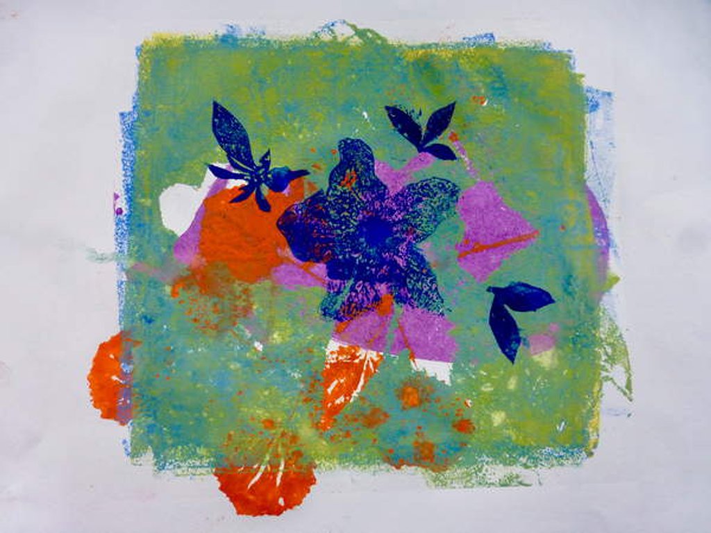 Detail of Blue flower, 2019 by Sarah Thompson-Engels