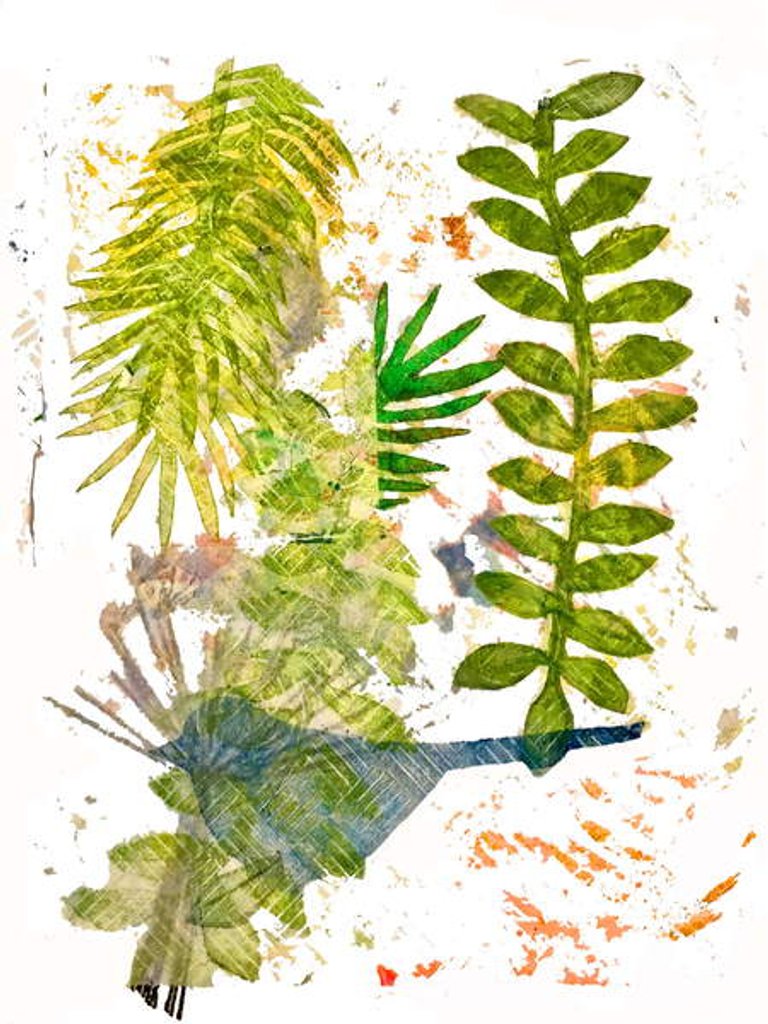 Detail of Botanical jungle, 2019 by Sarah Thompson-Engels