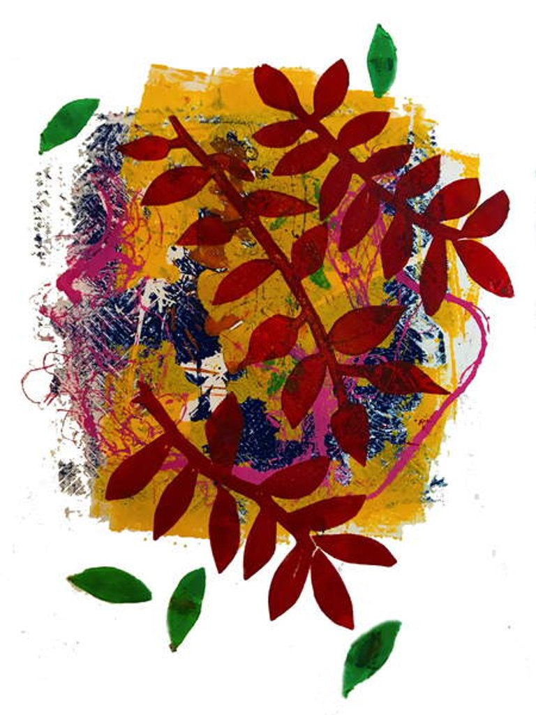 Detail of Red leaves, 2019 by Sarah Thompson-Engels