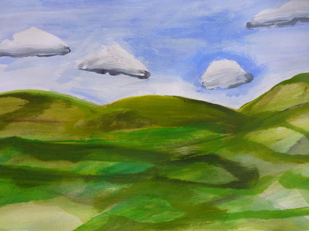 Detail of Green hills, 2019 by Sarah Thompson-Engels