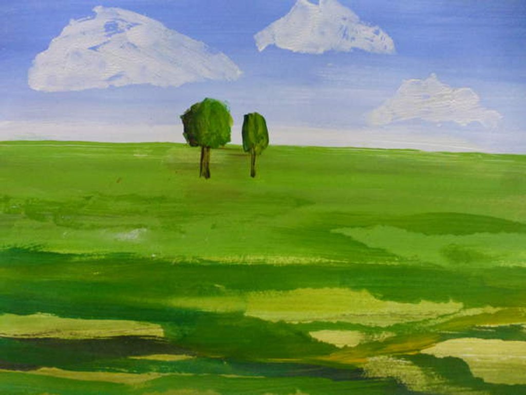 Detail of Two trees, 2019 by Sarah Thompson-Engels