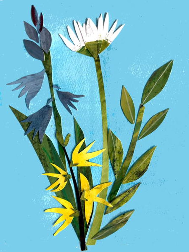 Detail of Spring flowers,2018 by Sarah Thompson-Engels