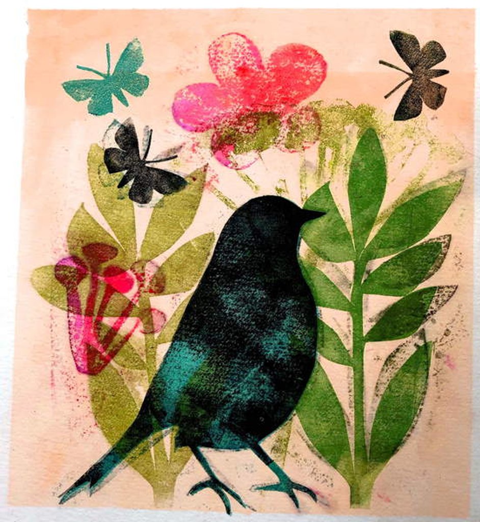 Detail of Bird and butterfly,2019 by Sarah Thompson-Engels