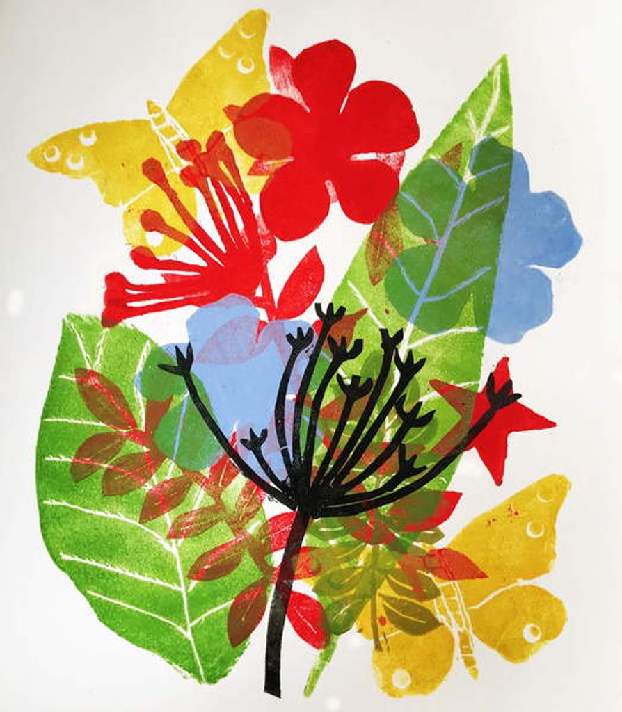 Detail of Seedheads and flowers, 2019 by Sarah Thompson-Engels