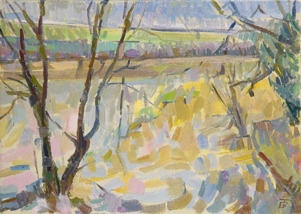 Detail of The Flooded Cherwell from Rousham II by Erin Townsend