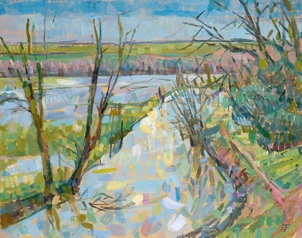 Detail of The Cherwell from Rousham I by Erin Townsend