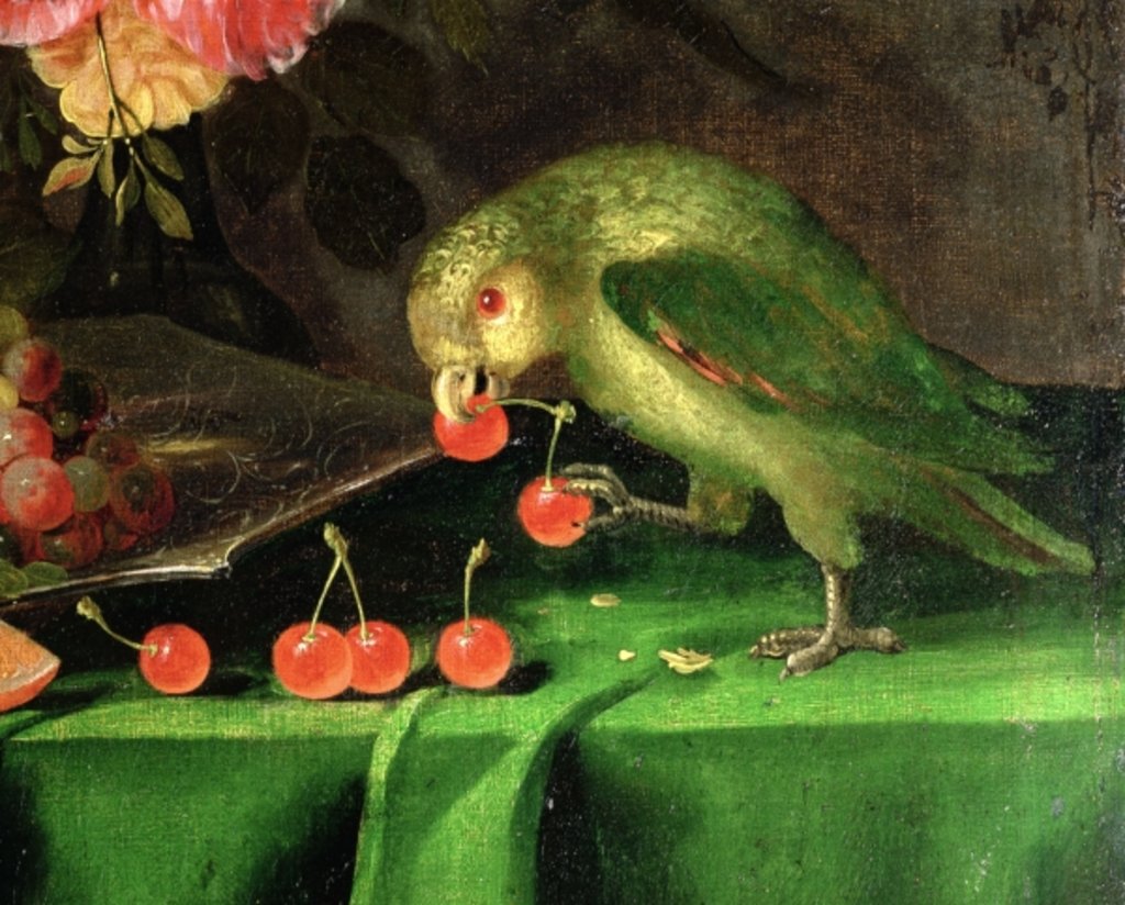 Detail of Still Life of Fruit and Flowers by Jan Davidsz. de Heem