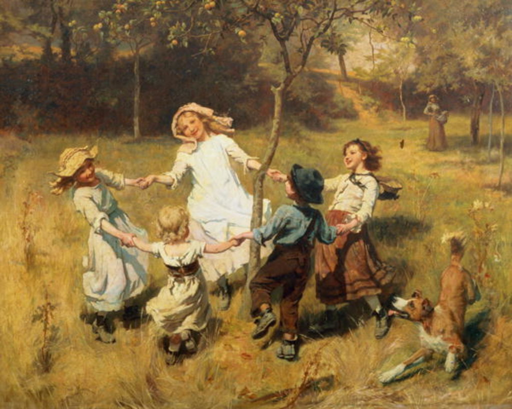 Detail of Ring-a-Ring-a-Roses-Oh by Frederick Morgan