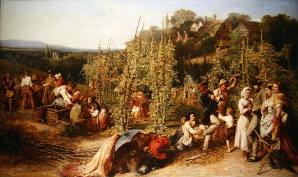 Detail of Life in the Hop Garden, 1859 by Phoebus Levin