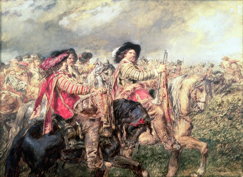 Detail of After the Battle of Naseby in 1645, 1860 by John Gilbert