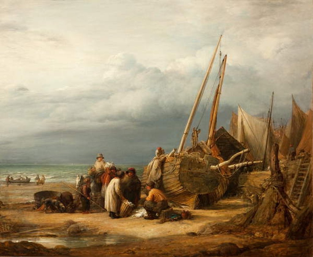 Detail of A View on the Coast at Hastings, 1832 by John Linnell