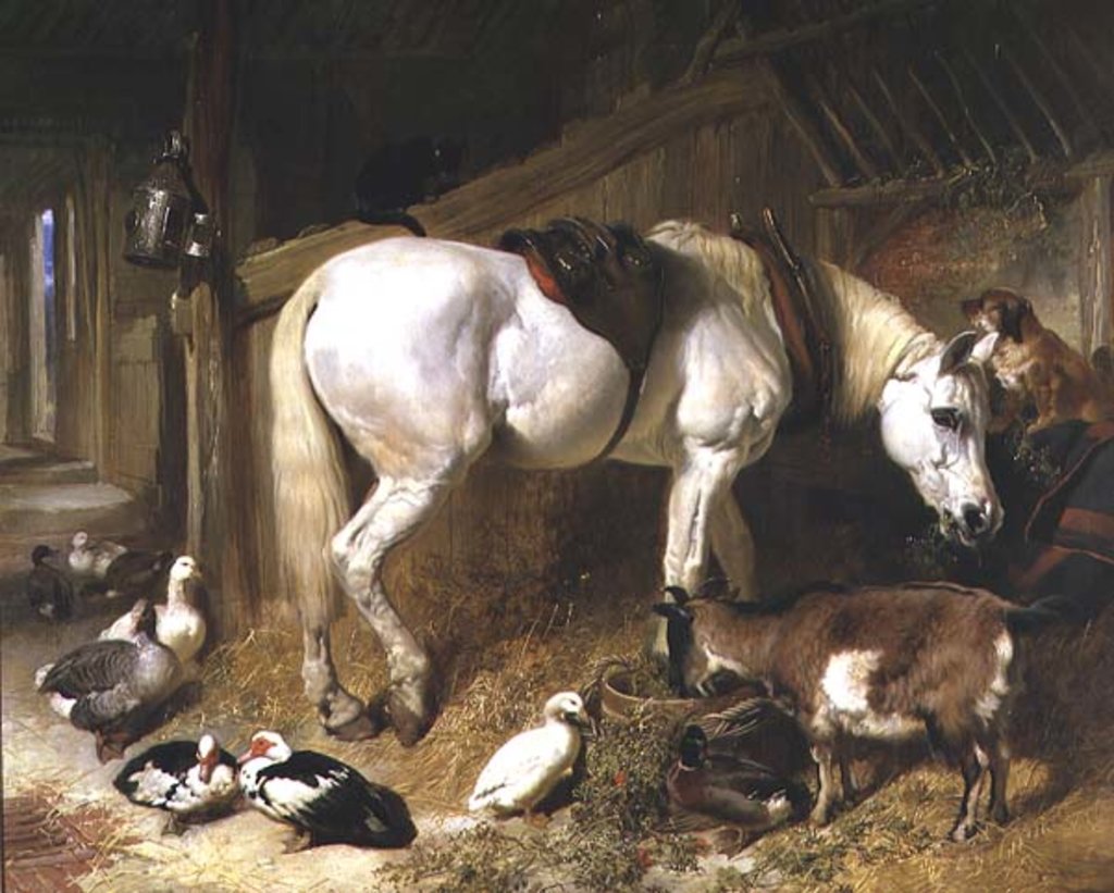 Detail of The Midday Meal, 1850 by John Frederick Herring Snr