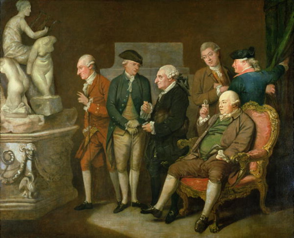 Detail of Group of Connoisseurs by Richard Cosway