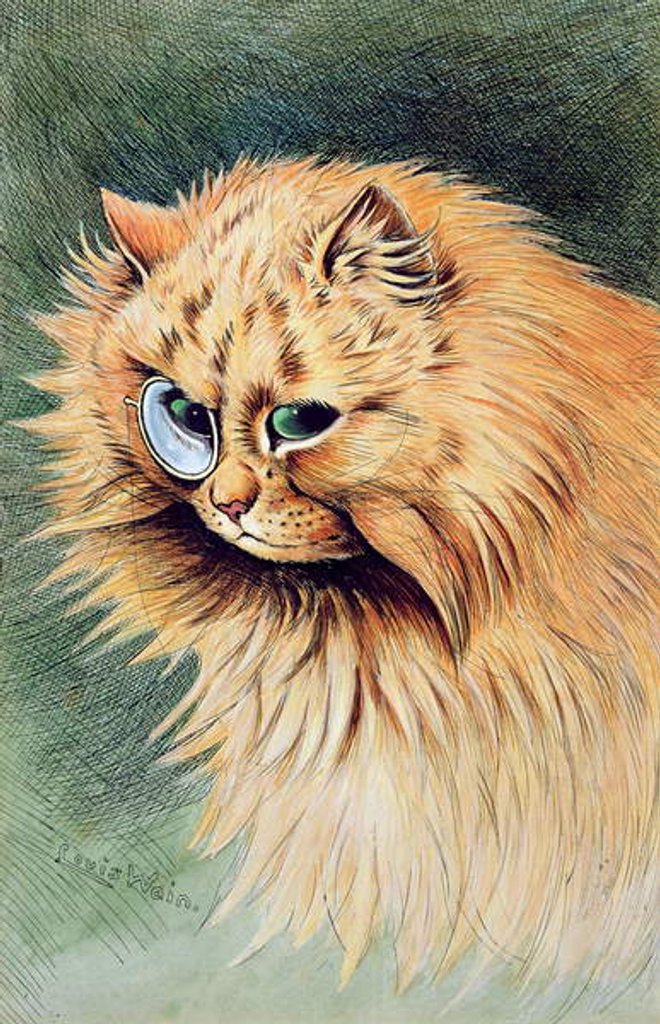 Detail of The Monocle by Louis Wain