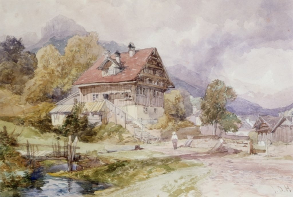 Detail of Chalet, Brunnen, Lake Lucerne by James Duffield Harding
