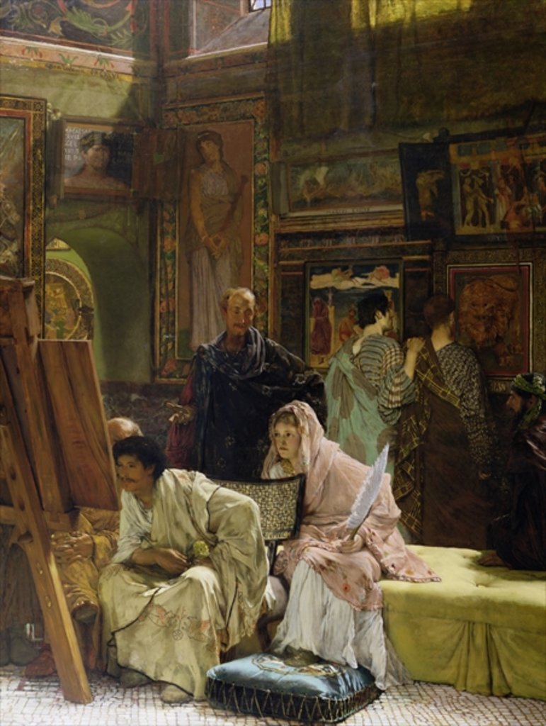 Detail of The Picture Gallery, 1874 by Lawrence Alma-Tadema