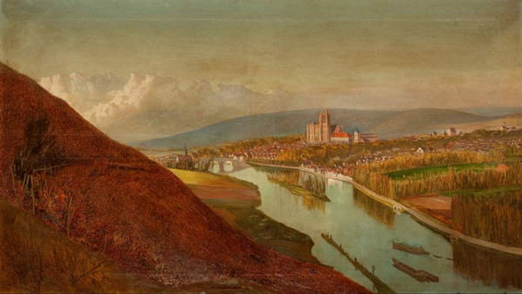 Detail of Sens from the Vineyards, 1863 by Philip Gilbert Hamerton