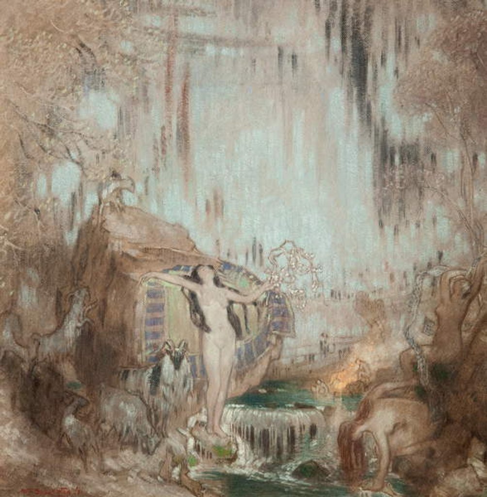 Detail of The Nymph of Malham Cove by William Shackleton