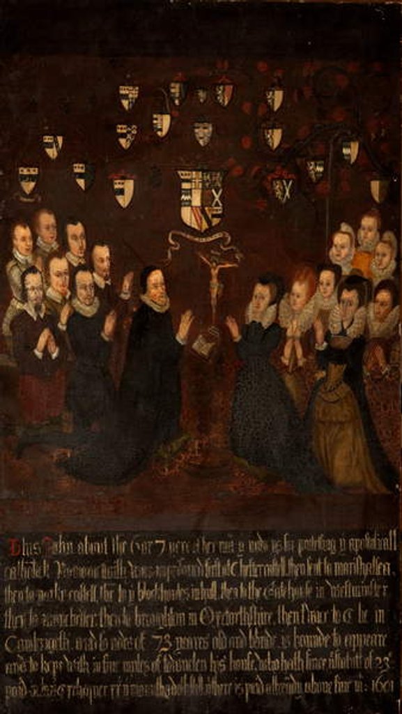 Detail of The Towneley Family at Prayer, c.1800 by English School