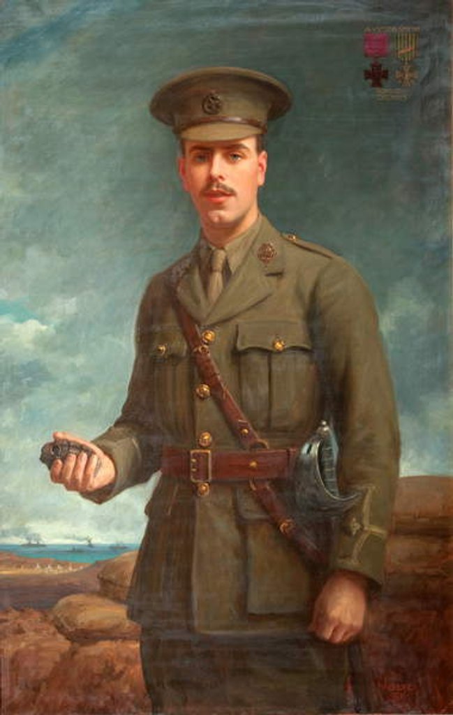 Detail of 2nd Lieutenant Alfred Victor Smith, VC, 1916 by Isaac Cooke