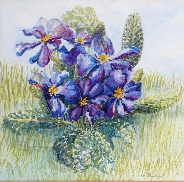 Detail of The Mauve Primrose, 2000 by Joan Thewsey