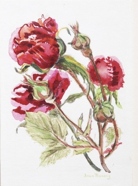 Detail of Red Rose Spray, 2001 by Joan Thewsey