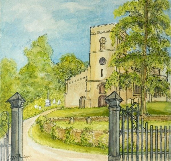 Detail of Moulton Church, 2010 by Joan Thewsey