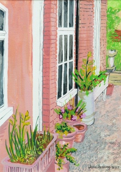 Detail of View from the Cottage Kitchen Window with Plants, 2010 by Joan Thewsey