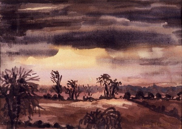 Detail of Fields in a Winter Dusk, 1992 by Joan Thewsey