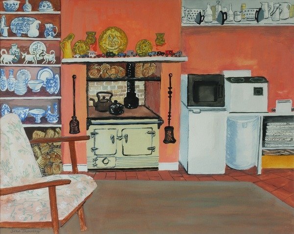Detail of Cottage Kitchen,Red Cottage Studios, Suffolk with Rayburn, 2000 by Joan Thewsey