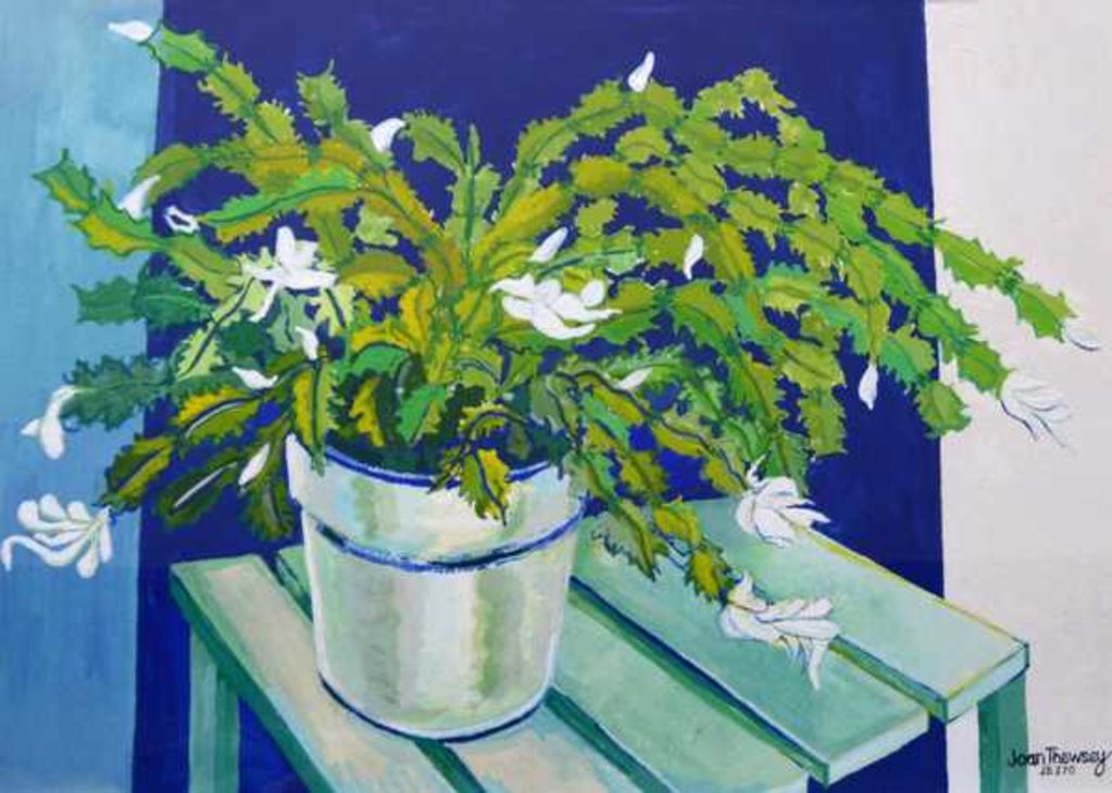Detail of Christmas Cactus, 2000 by Joan Thewsey