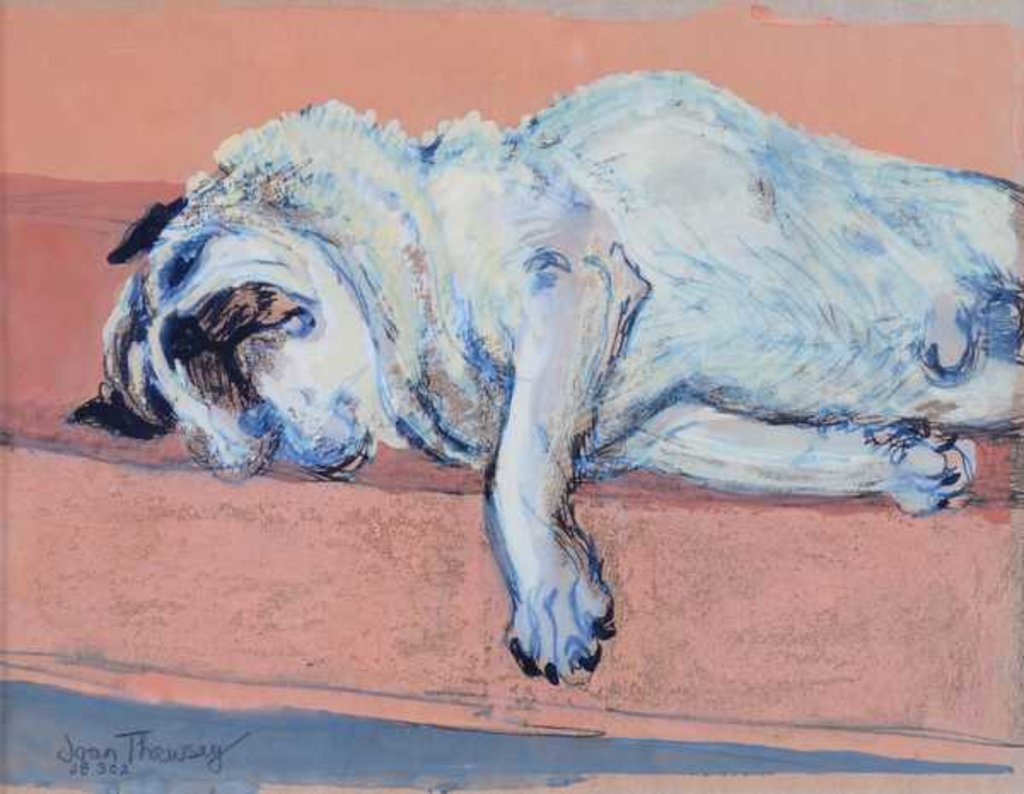 Detail of Sleeping Pug Two, 2000 by Joan Thewsey