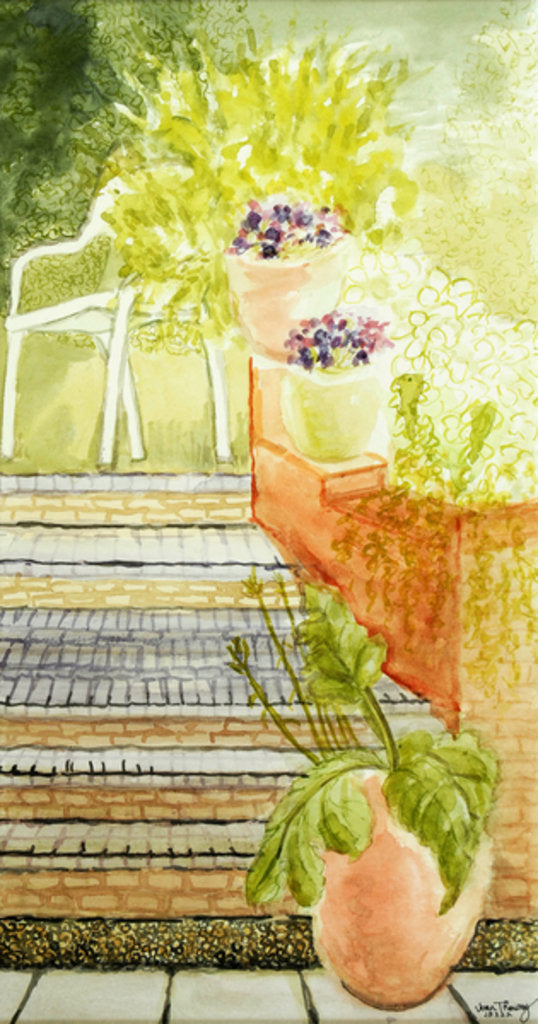 Detail of Cynthia's Garden;Steps and Pots, 2009 by Joan Thewsey