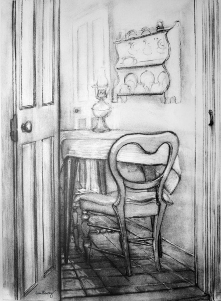 Detail of The Cottage Kitchen, 1975 by Joan Thewsey